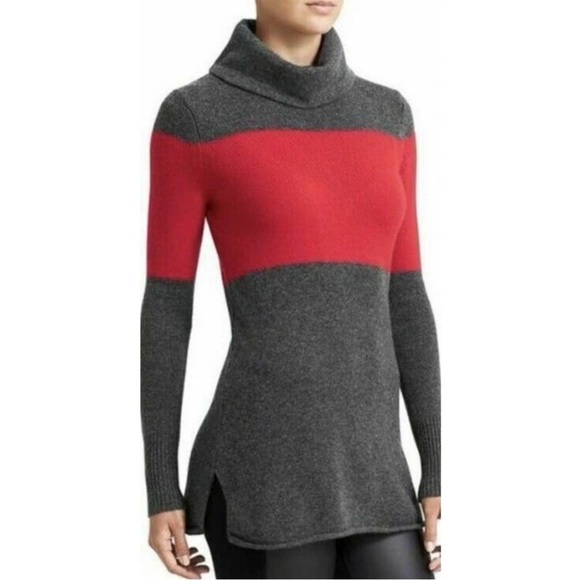 Athleta Cashmere Chalet Sweater in Red Delicious/Charcoal Heather - Picture 1 of 5